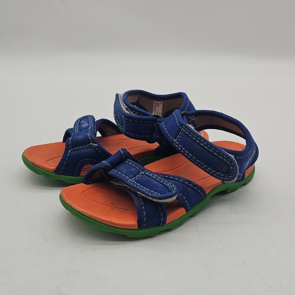 Bogs Whitefish Toddler size 12 blue orange green strap on sandals
